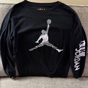 Jordan Black and White Long Sleeve Tee, NWOT